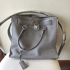 Gray Michael Kors purse